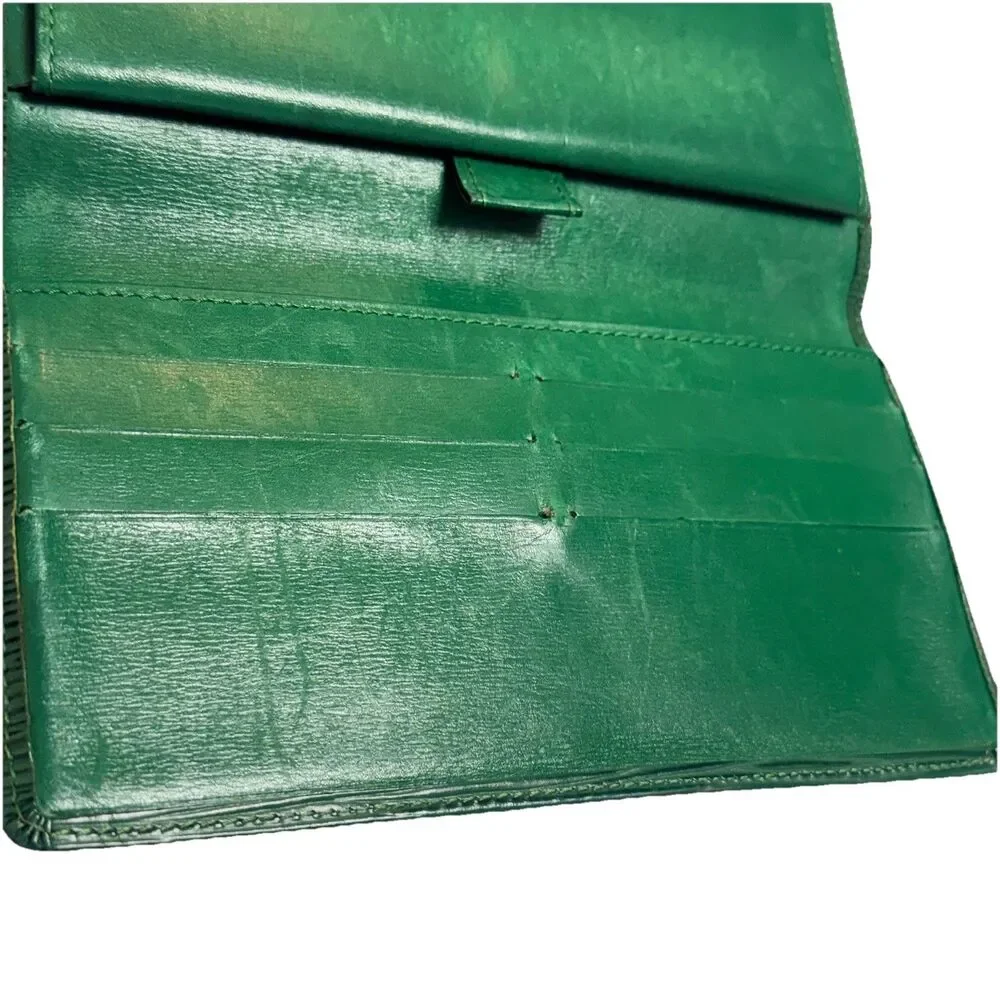 Louis Vuitton Sarah Wallet Epi Green Leather M60315 Portefeuille Long Vintage